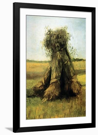 Sheaves Bundled High In a Field-Vincent van Gogh-Framed Art Print