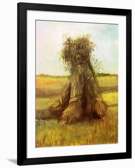 Sheaves of Wheat in a Field, 1885-Vincent van Gogh-Framed Giclee Print