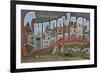 Sheboygan, Wisconsin - Large Letter Scenes-Lantern Press-Framed Premium Giclee Print