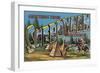 Sheboygan, Wisconsin - Large Letter Scenes-Lantern Press-Framed Art Print