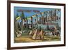 Sheboygan, Wisconsin - Large Letter Scenes-Lantern Press-Framed Premium Giclee Print