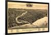 Sheboygan, Wisconsin - Panoramic Map-Lantern Press-Framed Art Print