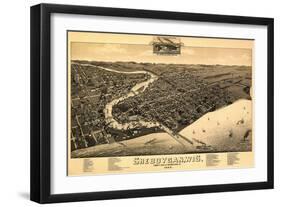 Sheboygan, Wisconsin - Panoramic Map-Lantern Press-Framed Art Print