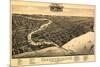 Sheboygan, Wisconsin - Panoramic Map-Lantern Press-Mounted Art Print