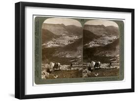 Shechem, South-West from Mount Ebal, Palestine, 1900s-Underwood & Underwood-Framed Premium Giclee Print