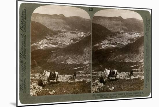 Shechem, South-West from Mount Ebal, Palestine, 1900s-Underwood & Underwood-Mounted Premium Giclee Print