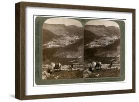 Shechem, South-West from Mount Ebal, Palestine, 1900s-Underwood & Underwood-Framed Giclee Print