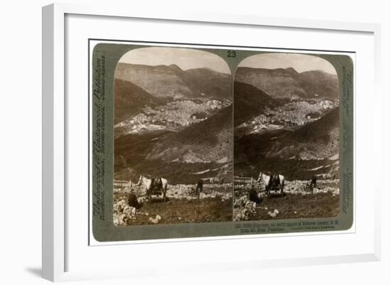 Shechem, South-West from Mount Ebal, Palestine, 1900s-Underwood & Underwood-Framed Giclee Print