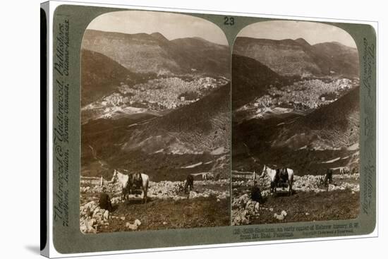 Shechem, South-West from Mount Ebal, Palestine, 1900s-Underwood & Underwood-Stretched Canvas