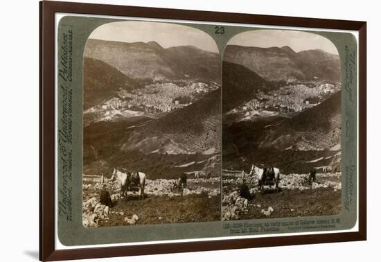 Shechem, South-West from Mount Ebal, Palestine, 1900s-Underwood & Underwood-Framed Giclee Print