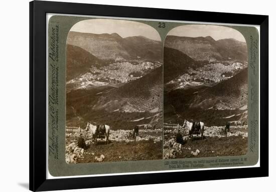 Shechem, South-West from Mount Ebal, Palestine, 1900s-Underwood & Underwood-Framed Giclee Print