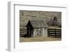 Shed and wheel, James Cant Ranch, John Day Fossil Beds, Oregon, USA-Michel Hersen-Framed Photographic Print