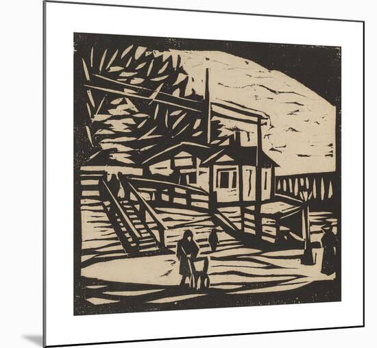 Shed on the Bank of the Elbe-Ernst Ludwig Kirchner-Mounted Premium Giclee Print