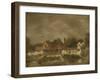 Sheds and Old Houses on the Yare, C.1803 (Oil on Canvas)-John Crome-Framed Giclee Print