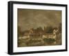 Sheds and Old Houses on the Yare, C.1803 (Oil on Canvas)-John Crome-Framed Giclee Print