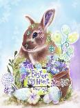 Autumn Greetings Bunny - with Background-Sheena Pike Art And Illustration-Giclee Print