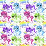 Neon Unicorn Pattern-Sheena Pike Art And Illustration-Giclee Print