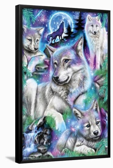 Sheena Pike - Daydream Galaxy Wolves-Trends International-Framed Poster