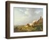 Sheep and Chickens in a Landscape, 19th Century-Eugene Joseph Verboeckhoven-Framed Giclee Print