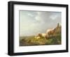 Sheep and Chickens in a Landscape, 19th Century-Eugene Joseph Verboeckhoven-Framed Giclee Print