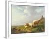 Sheep and Chickens in a Landscape, 19th Century-Eugene Joseph Verboeckhoven-Framed Giclee Print