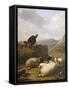 Sheep and Dogs, 1861-Eugene Joseph Verboeckhoven-Framed Stretched Canvas