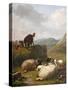Sheep and Dogs, 1861-Eugene Joseph Verboeckhoven-Stretched Canvas