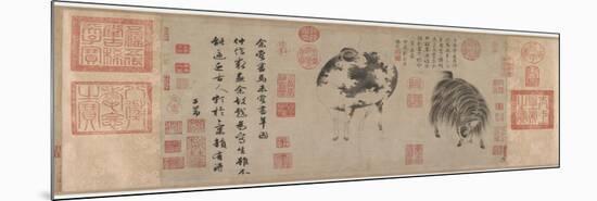 Sheep and Goat, Yuan Dynasty, C.1300-Zhao Meng-Fu-Mounted Giclee Print