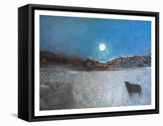 Sheep and Moon, 1997-Pamela Scott Wilkie-Framed Stretched Canvas