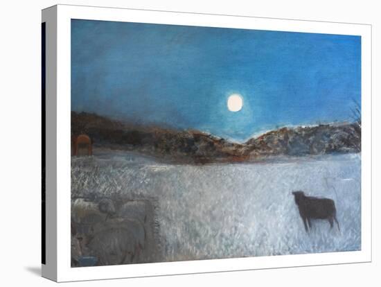 Sheep and Moon, 1997-Pamela Scott Wilkie-Stretched Canvas