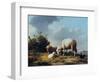 Sheep and Poultry in a Landscape, 19th Century-Eugène Verboeckhoven-Framed Giclee Print