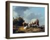 Sheep and Poultry in a Landscape, 19th Century-Eugène Verboeckhoven-Framed Giclee Print