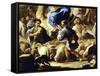 Sheep and Shepherds, Detail from Rebecca's Departure for Canaan-Luca Giordano-Framed Stretched Canvas