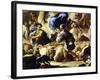 Sheep and Shepherds, Detail from Rebecca's Departure for Canaan-Luca Giordano-Framed Giclee Print