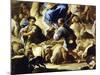 Sheep and Shepherds, Detail from Rebecca's Departure for Canaan-Luca Giordano-Mounted Giclee Print