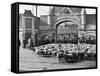 Sheep Arriving at the Chicago Stockyards to Be Converted into Legs of Mutton and Lamb Chops-null-Framed Stretched Canvas