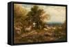 Sheep at Rest; Minding the Flock, C.1840-80-John Linnell-Framed Stretched Canvas