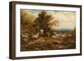 Sheep at Rest; Minding the Flock, C.1840-80-John Linnell-Framed Giclee Print