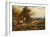 Sheep at Rest; Minding the Flock, C.1840-80-John Linnell-Framed Giclee Print