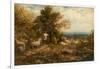 Sheep at Rest; Minding the Flock, C.1840-80-John Linnell-Framed Giclee Print