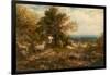 Sheep at Rest; Minding the Flock, C.1840-80-John Linnell-Framed Giclee Print