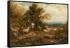 Sheep at Rest; Minding the Flock, C.1840-80-John Linnell-Framed Stretched Canvas