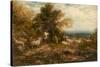 Sheep at Rest; Minding the Flock, C.1840-80-John Linnell-Stretched Canvas