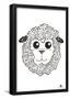 Sheep Baa Text Poster-null-Framed Poster