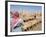 Sheep Being Milked in Front of Beehive Houses Built of Brick and Mud, Srouj Village, Syria-Christian Kober-Framed Photographic Print