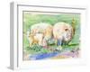 Sheep Family on the Farm-sylvia pimental-Framed Art Print