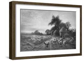 'Sheep Feeding', c1890, (1911)-Joseph Farquharson-Framed Giclee Print