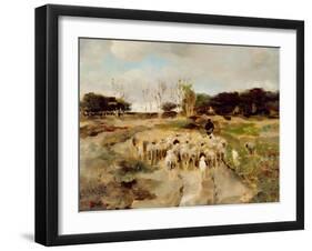 Sheep Flock-Anton Mauve-Framed Giclee Print