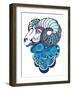 Sheep. Happy New Year 2015-worksart-Framed Art Print