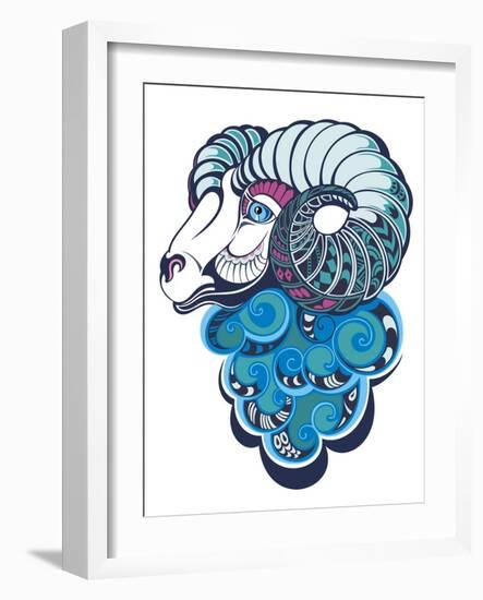 Sheep. Happy New Year 2015-worksart-Framed Art Print